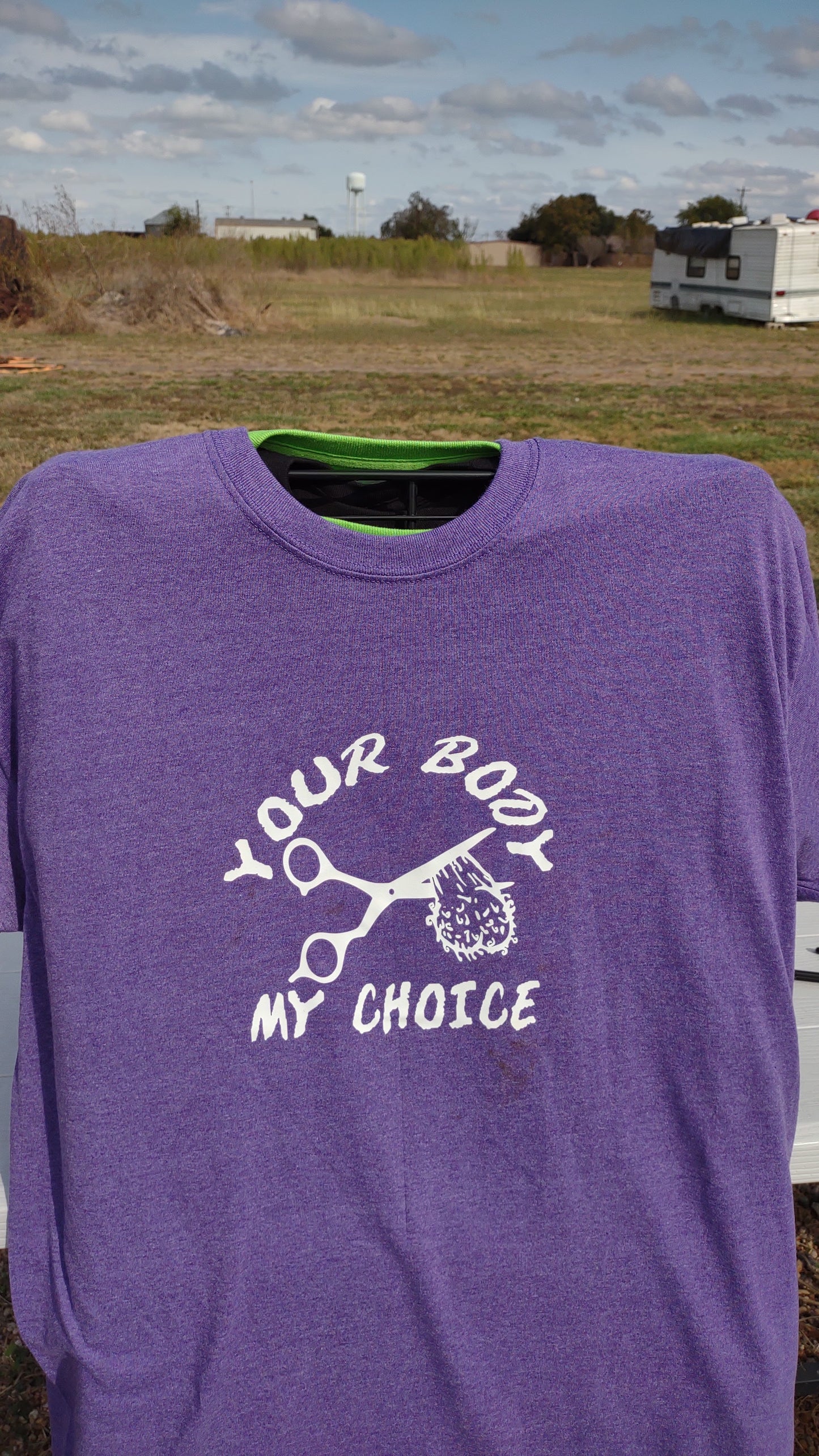 Your Body My Choice T-shirt Purple 2XL