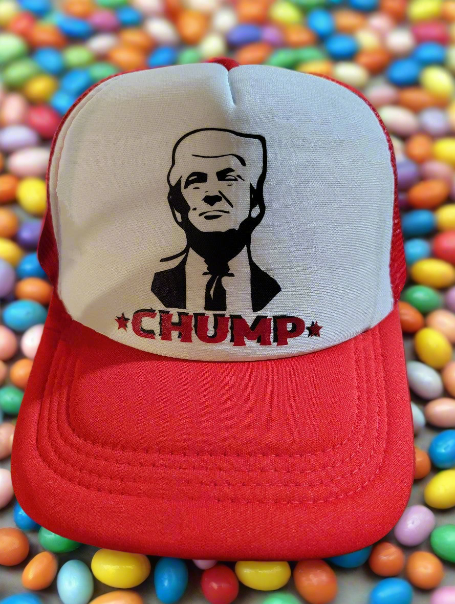 President Chump Trucker Hat Donald Trump Parody President Trump MAGA Funny Satire Red White
