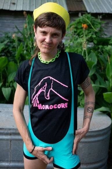 HOMOCORE T-Shirt Black T Hot Pink Print