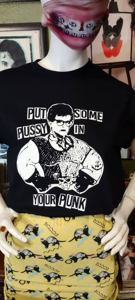 Lanzig: Put Some Pus$y in Your Punk (Angela Lansbury/Danzig Hybrid) T-Shirt