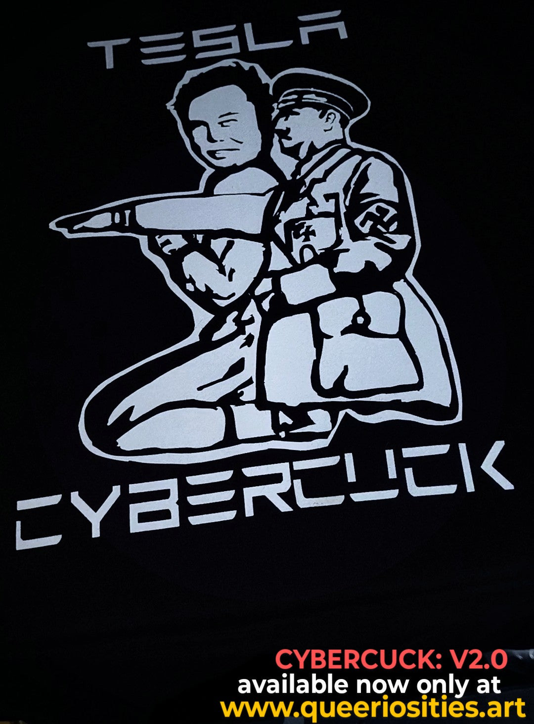 Tesla Cybercuck T-shirt V2.0 Funny Tesla Cybertruck Parody T-shirt Elon Musk Mock Tesla Shirt
