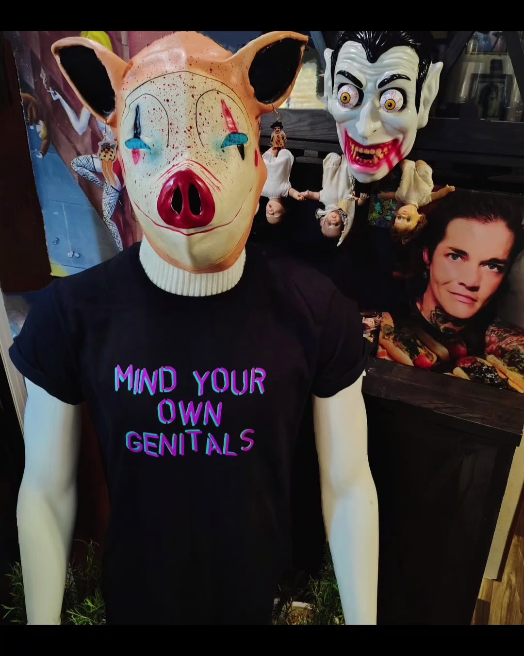 Queeriosities: Mind Your Own Genitals Purple+Blue Edition 